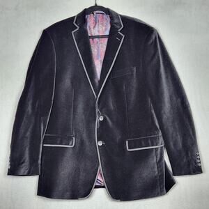 Van Heusen Studio Blazer Mens 42R Velvet Sport Coat Two Button Formal Jacket